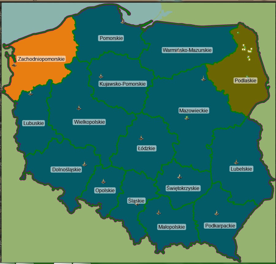 Mapa polityczna - prowincje